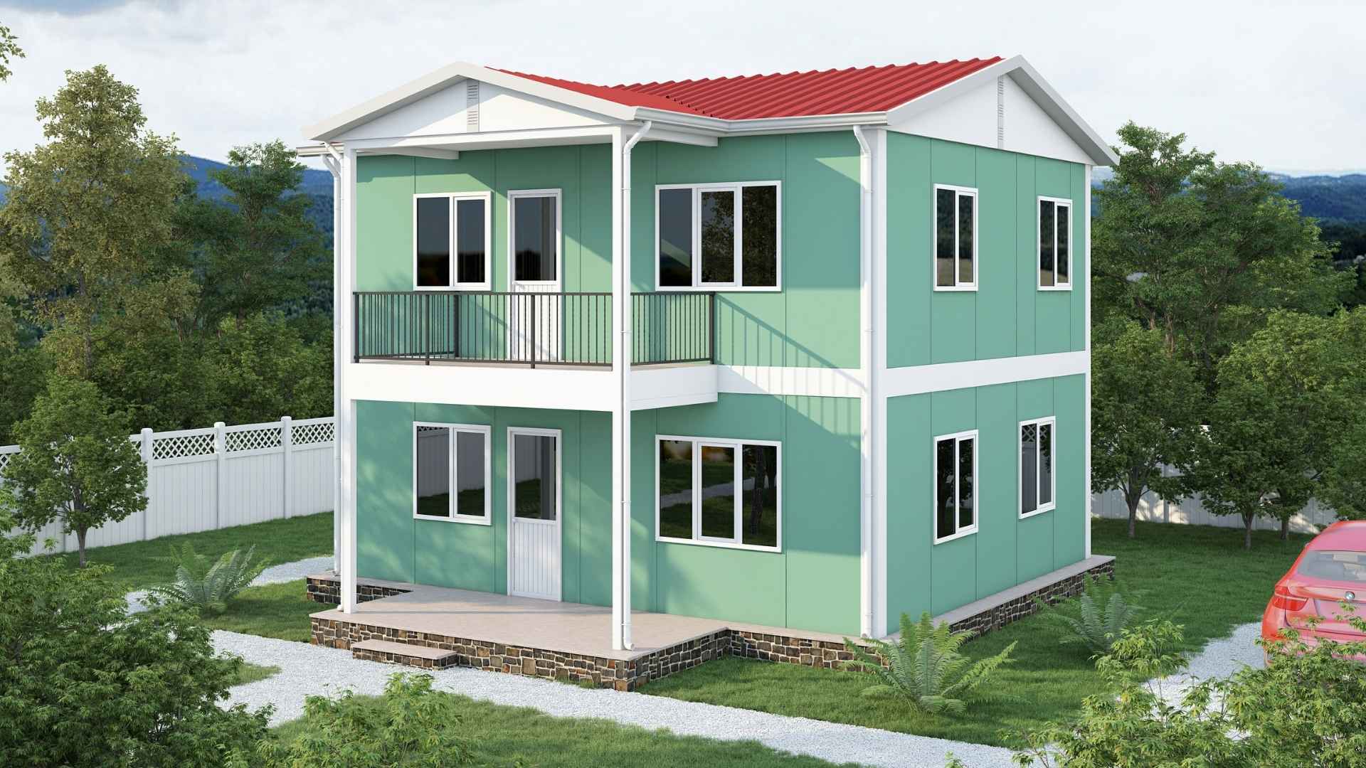 Çift Katlı 114 m² Prefabrik